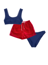 Load image into Gallery viewer, Patriotic Swimwear Set Trunks Top Bikini
