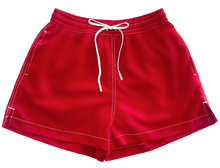Load image into Gallery viewer, Red Womens Swim Shorts
