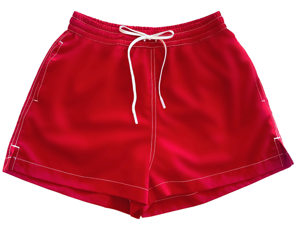 Red Womens Swim Shorts