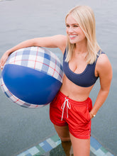 Load image into Gallery viewer, Red Womens Swim Shorts Patriotic 4th of July
